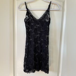 Black lace chemise lingerie small